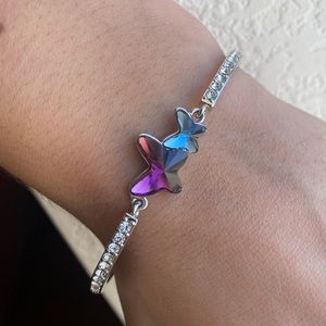 Crystal Butterfly Adjustable Bracelet